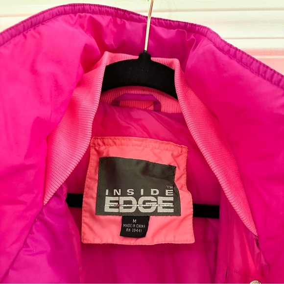 Inside Edge Women’s Vintage One Piece Snow Ski Suit Magenta Pink Orange sz Med - Picture 11 of 16